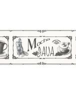 KV79530 Java Wallpaper Border Black, Grey Fresh Kitchens 5 Norwall Wallcovering