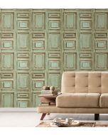 LL36215 Wood Panel Wallpaper Green Illusions Norwall Wallcovering