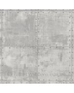 LL36226 Steel Tile Wallpaper Stone, Grey, Brown Illusions Norwall Wallcovering