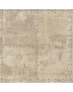 LL36227 Steel Tile Wallpaper Beige, Brown Illusions Norwall Wallcovering
