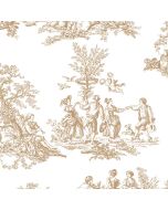 MH36501 Romantic Toile Wallpaper Metallic Gold Manor House Norwall Wallcovering