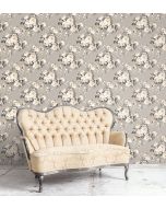 MH36505 Grand Floral Wallpaper Grey, Beige Manor House Norwall Wallcovering
