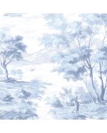 MH36512 La Campagne Wallpaper Light Blue, white Manor House Norwall Wallcovering