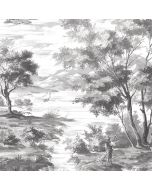MH36513 La Campagne Wallpaper Black , White Manor House Norwall Wallcovering