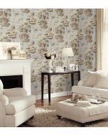 MH36514 La Campagne Wallpaper Grey, Green Manor House Norwall Wallcovering