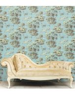 MH36517 La Campagne Wallpaper Turquoise Manor House Norwall Wallcovering