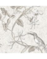 MH36530 Toucan Toile Wallpaper Beige, Grey Manor House Norwall Wallcovering