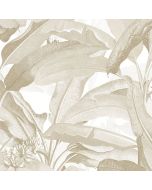 MH36536 Polynesian Leaves Wallpaper Tan, Beige Manor House Norwall Wallcovering