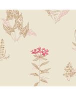 PA34230 Ferns Wallpaper Red, Cream, Taupe Paradise Norwall Wallcovering