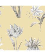 PA34235 Botanical Floral Wallpaper Yellow, Grey Paradise Norwall Wallcovering