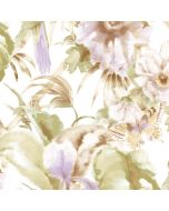 PA34241 Palm Beach Parrot Wallpaper Purple, Green Paradise Norwall Wallcovering