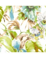 PA34242 Palm Beach Parrot Wallpaper Green, Aqua Paradise Norwall Wallcovering