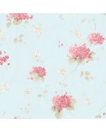PP35507 Hortensia Trail Wallpaper Teal, Pink Pretty Prints 4 Norwall Wallcovering