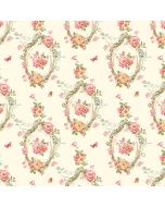 PP35534 Cameo Wallpaper Cream, Red, Metallic Gold Pretty Prints 4 Norwall Wallcovering