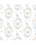 PP35536 Cameo Wallpaper Blue, Beige Pretty Prints 4 Norwall Wallcovering