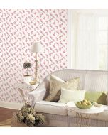 PR33849 Dawn Floral Wallpaper Pink, Green Prints 2 Norwall Wallcovering