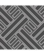 Rectangles Wallpaper Black, Ebony, Metallic Silver GX37603