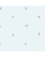 RG35718 Rose Buds Wallpaper Blue, Pink, Green Garden 2 Norwall Wallcovering
