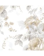 RG35723 La Rosa Wallpaper Beige, Grey Rose Garden 2 Norwall Wallcovering