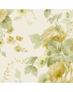 RG35724 La Rosa Wallpaper Yellow, Green, Blue Rose Garden 2 Norwall Wallcovering