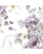 RG35725 La Rosa Wallpaper Grey, Purple Rose Garden 2 Norwall Wallcovering