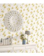 RG35730 Poppy Wallpaper Yellow, Green, Blue Rose Garden 2 Norwall Wallcovering