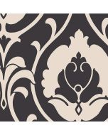 SH34515 Italian Damask Wallpaper Black, Taupe Shades Norwall Wallcovering