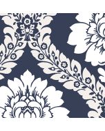 SH34516 Daisy Damask Wallpaper Navy Shades Norwall Wallcovering