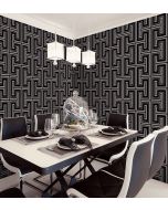 TU27126 Tease Wallpaper Metallic Silver, Black Shades Norwall Wallcovering