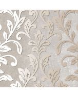 TX34844 Silver Leaf Damask Wallpaper Grey, Taupe Texture Style 2 Norwall Wallcovering