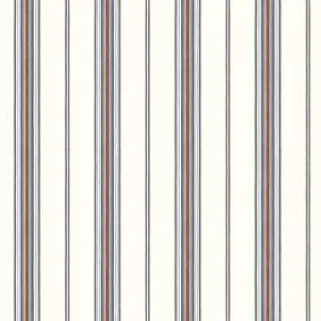 Camp Blue Cabin Stripe Wallpaper Sidewall Chesapeake BBC491010