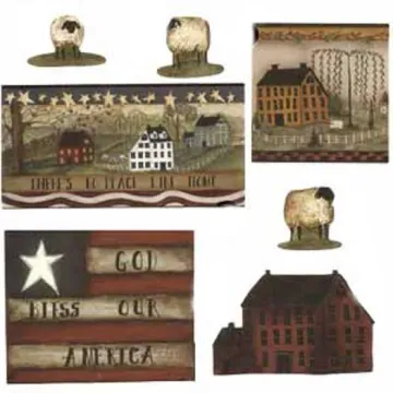 Americana Wallpaper Cutouts