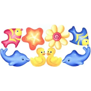 Bath Toy Wallpaper Cutouts
