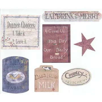 Kitchen Sign Wallpaper Cutouts