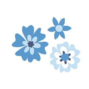 Blue Posies Wallies