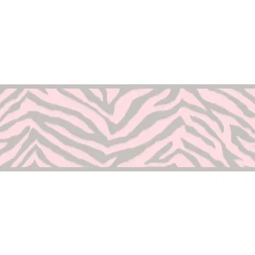 Mia Pink Faux Zebra Stripes Wallpaper Border Chesapeake BBC46422B