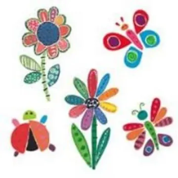 Jennys Flowers and Bugs Wallies