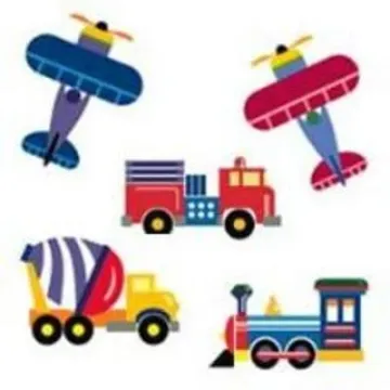 Truck Train and Airplane Kids Wallies