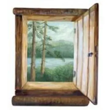 Cabin Window Wallies Mural