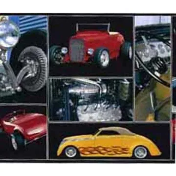 Hot Rod Collage Wall Border