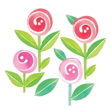 Lollipop Flower Self-Adhesive Wallies