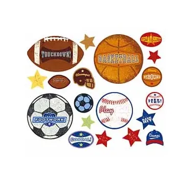 Multiple Sports Stamp Vinyl Decal Wallies