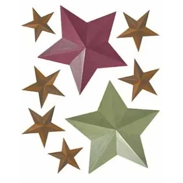 Various Barn Star Vinyl Decal Wallies