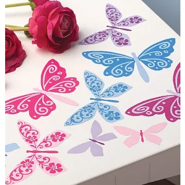Colorful Flutterbyes Vinyl Decal Wallies