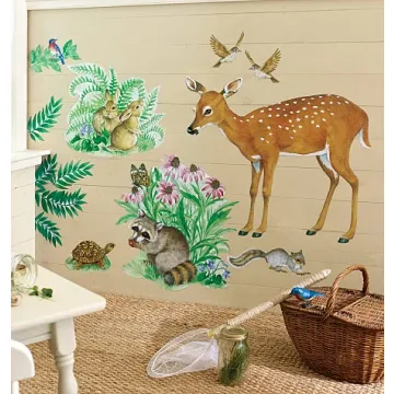 Woodland Animals Wallies Mural