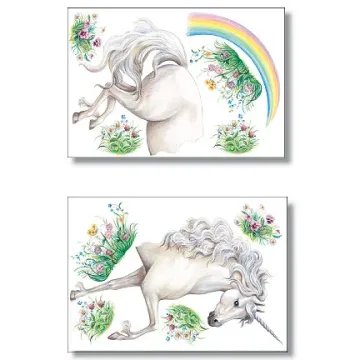 Rainbow Unicorn Wallies Mural