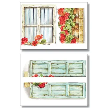 Geranium Window Big Wallies Mural