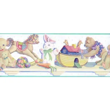 Nursery Shelf Wallpaper Border