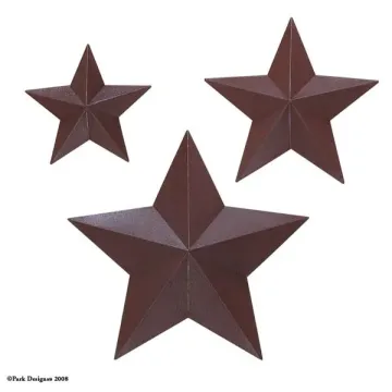 Colonial Star Set Of 3 Red