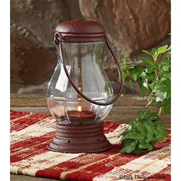 Lantern Tea Light Hldr Wine